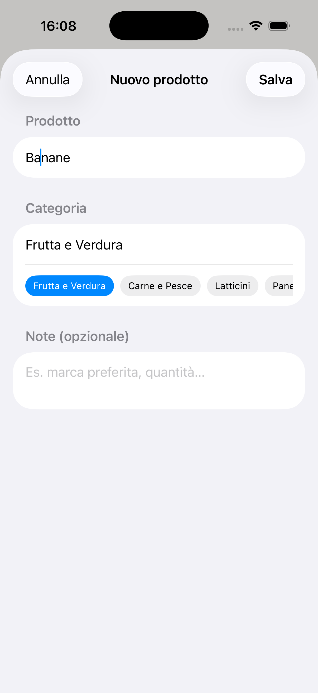 Lista della spesa